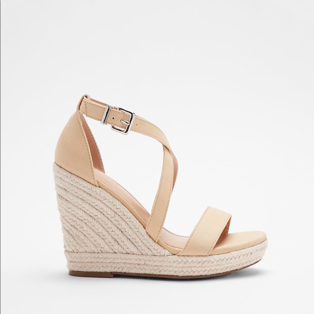 EXPRESS Crisscross Espadrille Wedge Sandals